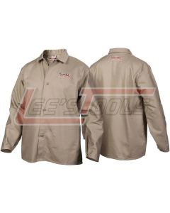 LINCOLN ELECTRIC K3317-M Traditional Khaki FR Cloth Welding Jacket - K3317-M
