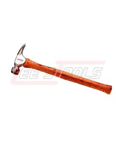 DALLUGE 02110 21 oz Framing Hammer, Serrated Face with Nailoc Magnetic Nail Holder, Straight Hickory Handle