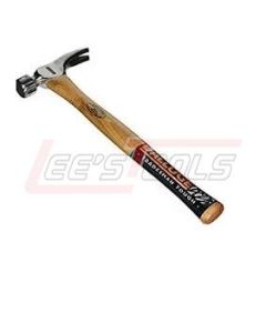 DALLUGE 02410 24 oz Framing Hammer, Serrated Face with Nailoc Magnetic Nail Holder, Straight Hickory Handle