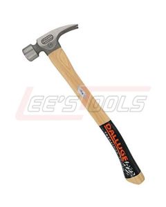 DALLUGE 07175 14 oz. "Lite" Titanium Hammer, Serrated Face with Nailoc Magnetic Nail Holder, 19" Curved Hickory Ha