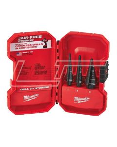 MILWAUKEE 48-89-9221 STEP BIT 3PC SET (#1, #2, #4)