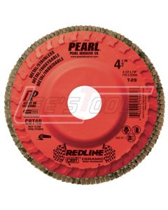 PEARL ABRASIVE MAX4580CBT 4-1/2 x 7/8 REDLINE™ CBT™ FIBERGLASS BACKING TYPE 29 TRIMMABLE - MAXIDISC™ - FLAP DISCS