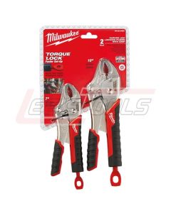MILWAUKEE 48-22-3402 2PC CURVED JAW LOCKING PLIERS W/ GRIP