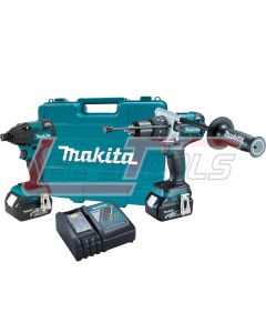 MAKITA XT257M 18V LXT® Lithium-Ion Brushless Cordless 2 Pc. Combo Kit XPH07, XDT08, case (4.0 Ah)