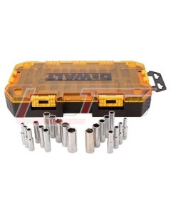 DEWALT DWMT73811 DEWALT Tough Box Tool Kit, 1/4" Drive Deep Socket Set