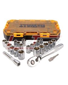 DEWALT DWMT73813 DEWALT Tough Box Tool Kit, 1/2" Drive Socket Set