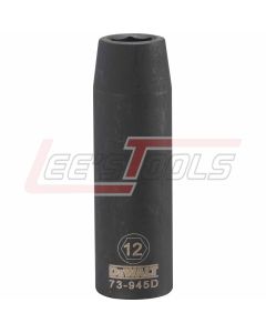 DEWALT DWMT73945OSP DWMT 6PT 1/2'' DR DP  IM SKT 12 MM