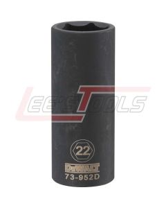 DEWALT DWMT73952OSP DWMT 6PT 1/2'' DR DP  IM SKT 22 MM
