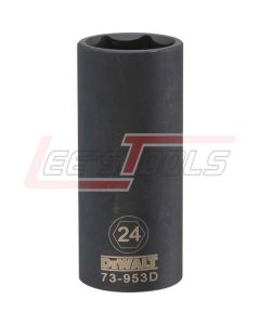 DEWALT DWMT73953OSP DWMT 6PT 1/2'' DR DP  IM SKT 24 MM
