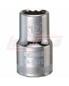 DEWALT DWMT74567OSP DWMT 12PT 1/2IN DR SKT 12 MM