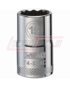 DEWALT DWMT74571OSP DWMT 12PT 1/2IN DR SKT 15 MM