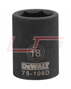 DEWALT DWMT75108OSP DWMT 6PT 1/2IN DR IM SKT 18 MM