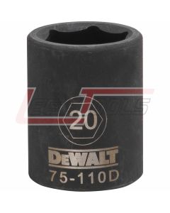 DEWALT DWMT75110OSP DWMT 6PT 1/2IN DR IM SKT 20 MM