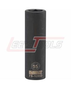 DEWALT DWMT75126OSP DWMT 6PT 1/2IN DR DP IM SKT 15 MM