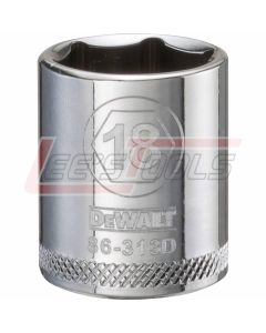 DEWALT DWMT86313OSP DWMT 6PT 3/8'' DR SKT 18 MM
