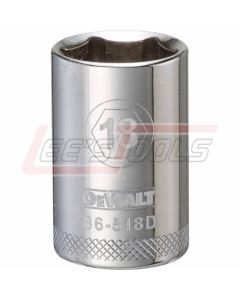 DEWALT DWMT86518OSP DWMT 6PT 1/2'' DR SKT 18 MM