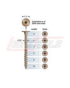 SIMPSON STRONG-TIE FASTENING SDWS22600DB-R50 SDWDB 6IN T-40 DOUBLE BARRIER 50CT