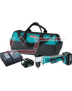 MAKITA XAD02 18V LXT® Lithium-Ion Cordless 3/8" Angle Drill Kit, var. spd., L.E.D. Light, keyless, case