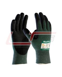 PIP 34-8443/L MaxiFlex Cut, Grn Eng Yrn, Blk. MicroFoam Nirile Dot Coat, EN3