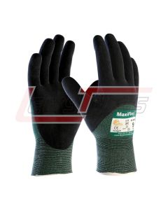 PIP 34-8753/XXL MaxiFlex Cut, Grn. Eng Yrn, Blk. 3/4 MicroFoam Nitrile Coating, EN3