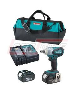 MAKITA XWT05 18V LXT® Lithium-Ion Cordless 1/2" Sq. Drive Impact Wrench Kit, var. spd., rev., L.E.D. Light, case