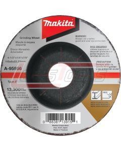 MAKITA A-95956 4-1/2" X 1/4" X 7/8" INOX Grinding Wheel, 36 Grit