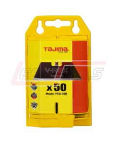 TAJIMA VRB2-50B V-REX™ II, premium tempered steel utility knife blades, 50-blade safety dispenser - Blister-Card