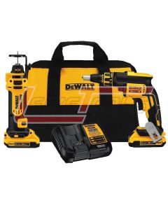 DEWALT DCK263D2 20V MAX* XR Li-Ion Cordless Drywall Screwgun & Cut-out Tool Kit (2.0Ah)