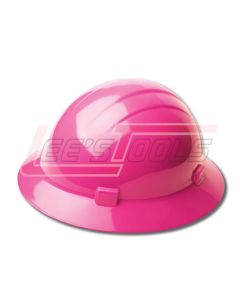 ERB SAFETY 19199 Hi-Viz Pink - Americana® Mega Ratchet® Full Brim - HAT STYLE: 4-POINT NYLON SUSPENSION WITH RATCHET