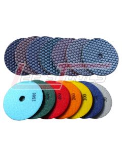 IMPORT DIAMOND TOOLS SPDP40050 4" Dry Polishing Pad for Granite #50 - SUPER Premium Dry Pads, Granite, Marble