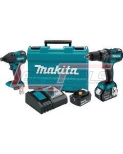 MAKITA XT248MB 18V LXT® Lithium-Ion Brushless Cordless 2 Pc. Combo Kit XPH06, XDT08, case (4.0Ah)