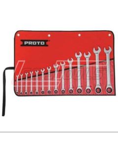 PROTO JSCRT-14S Proto® 14 Piece Full Polish Combination Non-Reversible Ratcheting Wrench Set - 12 Point
