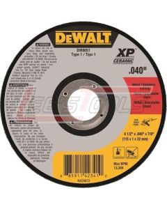 DEWALT DW8051 4-1/2 X .040X7/8 T1 XP CER THIN CUT