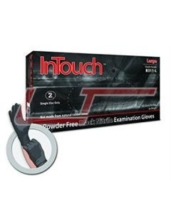 ATLANTIC SAFETY B311-M 100 Medium Black INTOUCH GLOVES