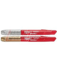 MILWAUKEE 48-22-3123 2PK INKZALL™ SilverGold/ Fine Point Markers