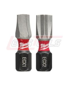 MILWAUKEE 48-32-4440 (3) 2PK 1" IMPCT BIT ECX1-ECX2