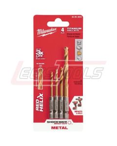 MILWAUKEE 48-89-4644 (3) 4PC SHOCKWAVE RED HELIX