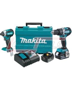 MAKITA XT269M 18V LXT® Lithium-Ion Brushless Cordless 2 Pc. Combo Kit XPH12Z, XDT13Z, case (4.0Ah)
