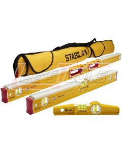 STABILA 48296 TYPE 196-2 K MASON 3 LEVEL SET & CASE