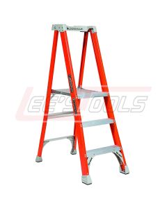 LOUISVILLE FXP1703 Fiberglass Pro Extended Rail ProTop Platform Ladder,3-Feet