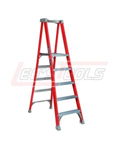 LOUISVILLE FXP1705 Fiberglass Pro Extended Rail ProTop Platform Ladder,5-Feet