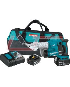 MAKITA XSJ01T 18V LXT® Lithium-Ion Cordless 18 Gauge Straight Shear Kit, bag (5.0Ah)