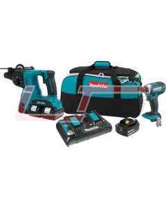MAKITA XT264PM 18V X2 LXT® Lithium-Ion (36V) Cordless 2 Pc. Combo Kit, XRH05Z, XDT11Z, 3 ea. BL1840B battery, dual