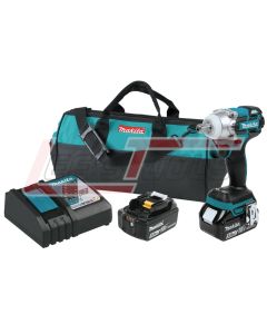 MAKITA XWT11T 18V LXT® Lithium-Ion Brushless Cordless 3-Speed 1/2" Impact Wrench Kit, var. spd., rev., L.E.D. Ligh