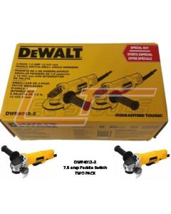 DEWALT DWE4012-2 7.5 Amp 4-½” SLIM Paddle SAG (2 pack)