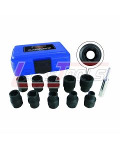 ASTRO PNEUMATIC 7411 11pc 1/2" Dr SAE Flank Bite Damaged Fastener Impact Sockets