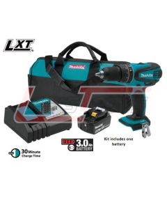 MAKITA XPH012X 18V LXT® Lithium-Ion Cordless 1/2" Hammer Driver-Drill Kit, 480 in.lbs. torque, 2-speed, var. spd.,