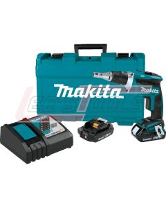 MAKITA XSF03R 18V LXT® Lithium-Ion Brushless Cordless Drywall Screwdriver Kit, var. spd., L.E.D. Light, bag (2.0Ah