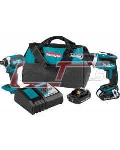 MAKITA XT262R 18V LXT® Lithium-Ion Cordless 2 Pc. Combo Kit, XSF03Z, XDT11Z, bag (2.0Ah)