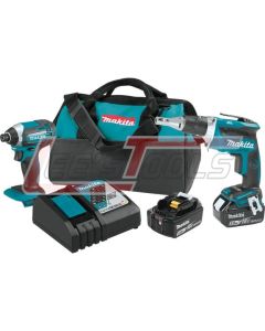 MAKITA XT262T 18V LXT® Lithium-Ion Cordless 2 Pc. Combo Kit, XSF03Z, XDT11Z, bag (5.0Ah)